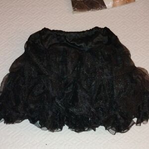 Halloween Costume Black Deluxe Petticoat